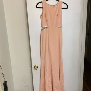 Beautiful Peach Prom/Formal Gown & Shawl